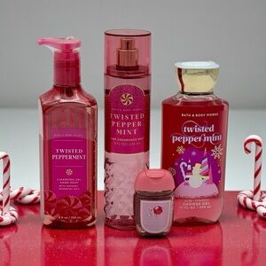 Bath & Body Works Twisted Peppermint Body Care Holiday Gift Set NWT